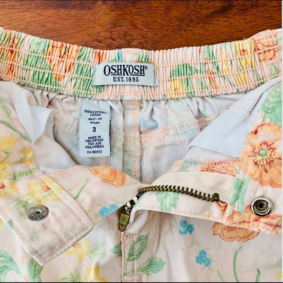 Oshkosh Girls Floral Print Cargo Capris, size 3T - Picture 3 of 6